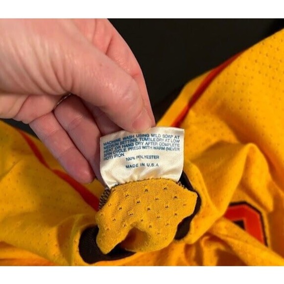 VTG San Diego Padres Batting Jersey Shirt M Gold Yellow Roman Sport Mesh USA - Picture 6 of 6